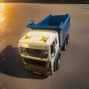 Driven by Battat Large 18 Inch Dump Truck Toy Construction Vehicle sounds lights